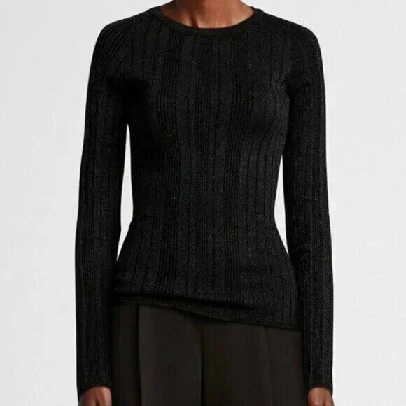 b.young Fine shimmering knit fitted textured sweater - Picture 1 of 3
